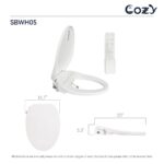 COZY Electric Elongated Bidet Toilet Seat with Self-Cleaning Dual Nozzle