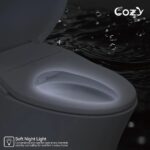 COZY Electric Elongated Bidet Toilet Seat with Self-Cleaning Dual Nozzle