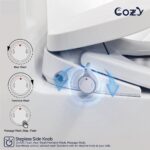 COZY Electric Elongated Bidet Toilet Seat with Self-Cleaning Dual Nozzle