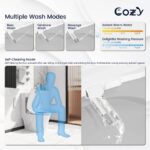 COZY Electric Elongated Bidet Toilet Seat with Self-Cleaning Dual Nozzle