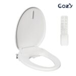 COZY Electric Elongated Bidet Toilet Seat with Self-Cleaning Dual Nozzle
